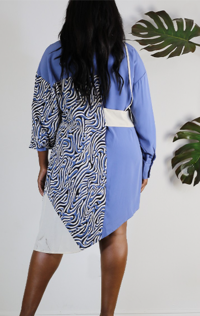 Blue My Mind Shirt Dress