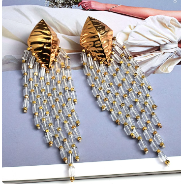 Mardi Gras Beaded Earrings