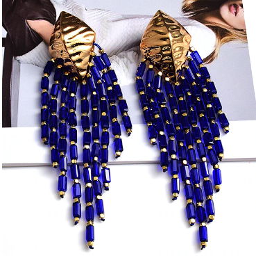 Mardi Gras Beaded Earrings