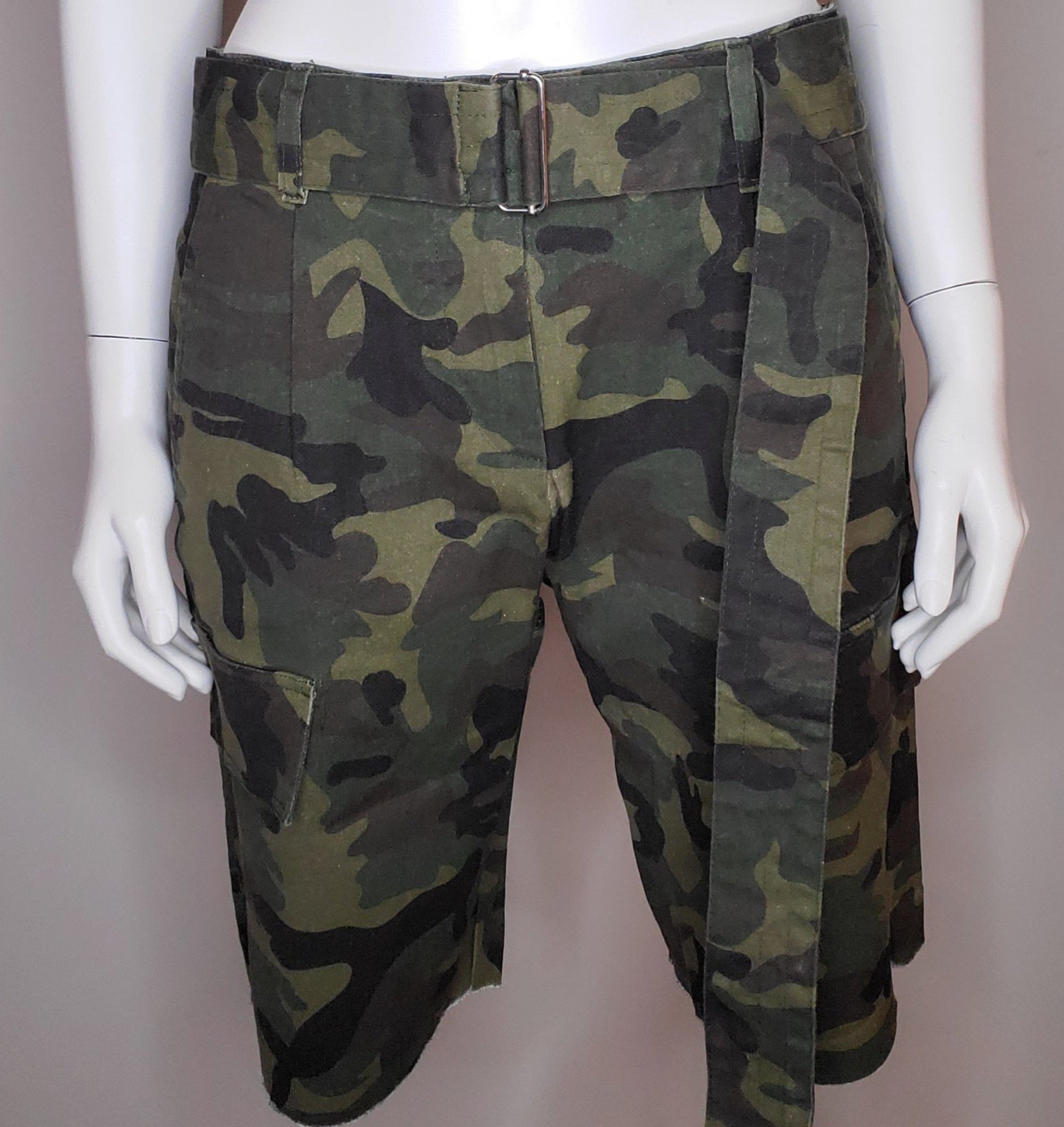 Camo Cargo Shorts w/ Belt (Final Sale)