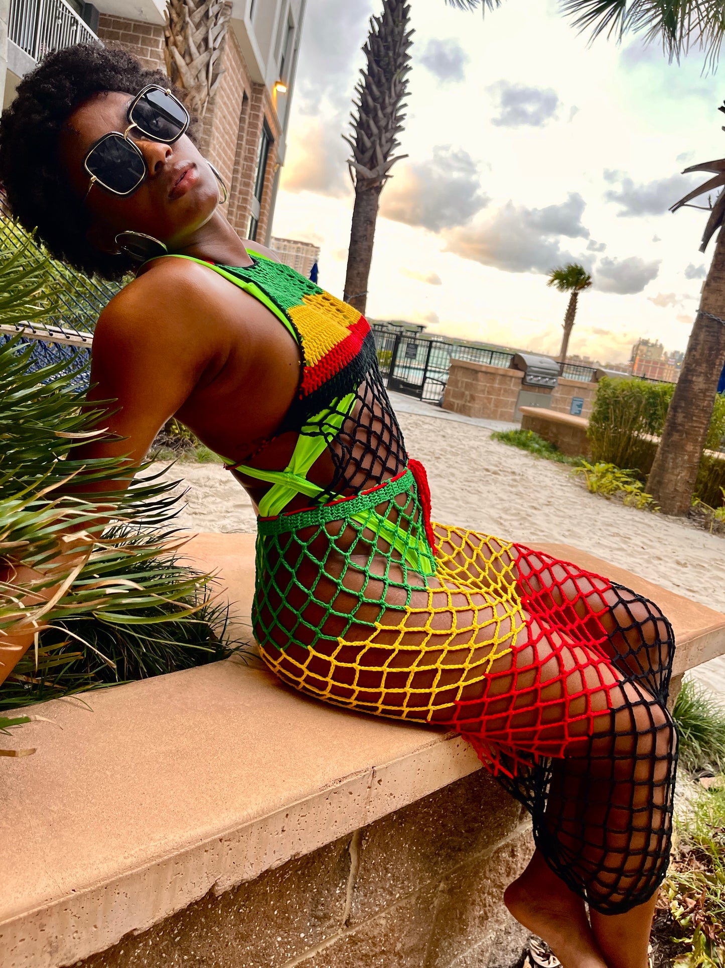 Jamrock Crochet Dress