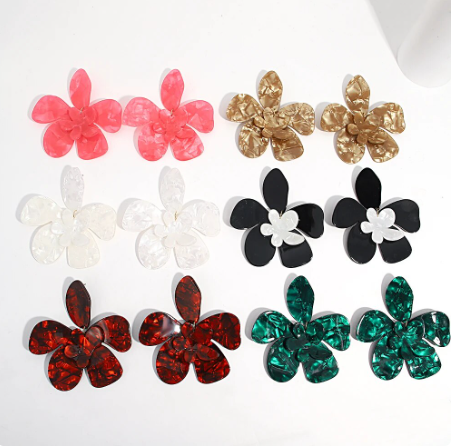 Big Bloom Acrylic Earrings
