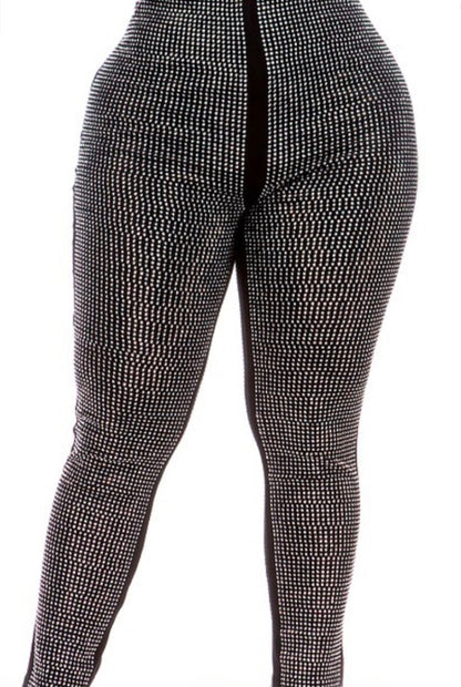 Icy Girl Rhinestone Leggings (Curvy)