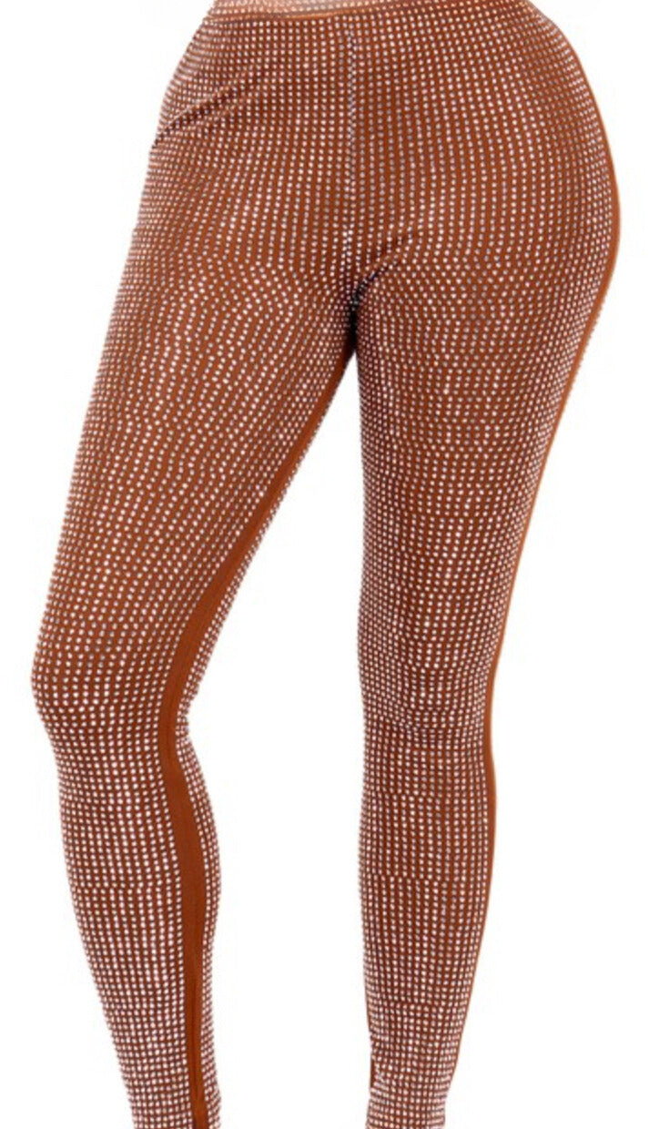 Icy Girl Rhinestone Leggings