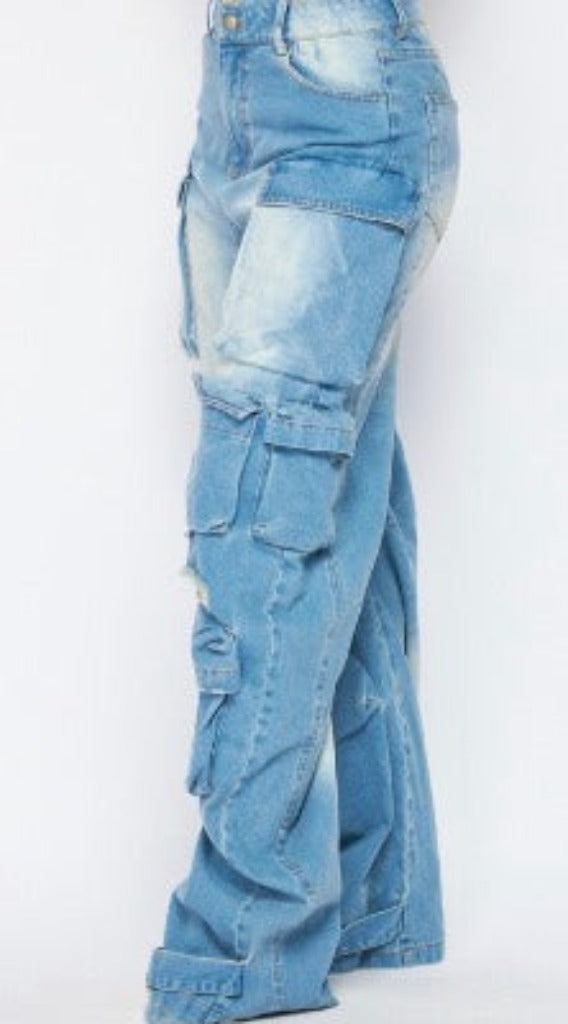 All the Smoke Oversized Cargo Jeans