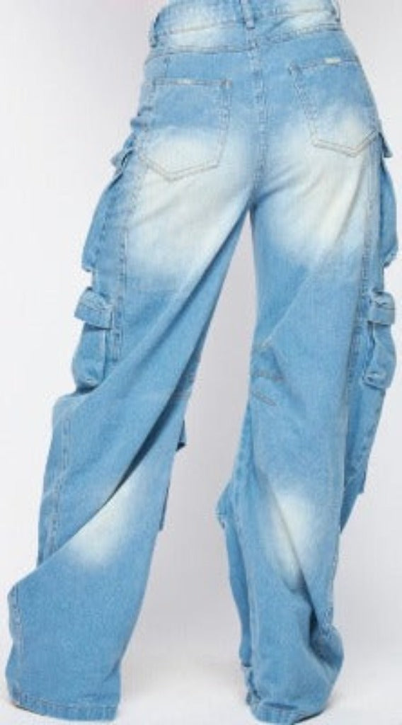 All the Smoke Oversized Cargo Jeans