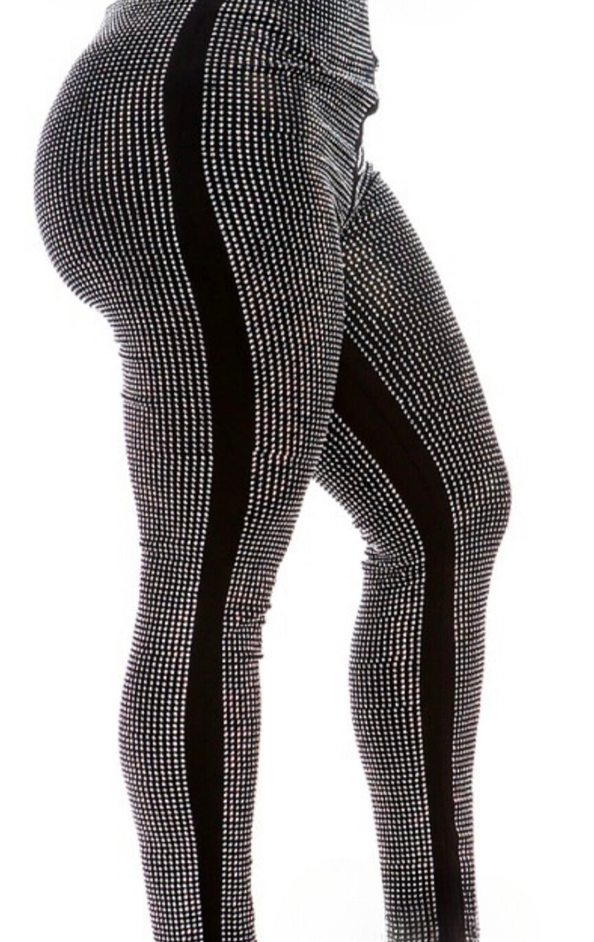 Icy Girl Rhinestone Leggings (Curvy)