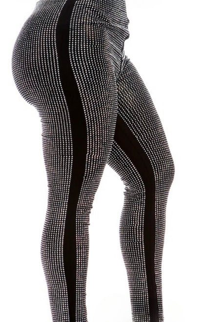 Icy Girl Rhinestone Leggings (Curvy)
