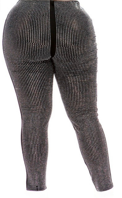 Icy Girl Rhinestone Leggings (Curvy)