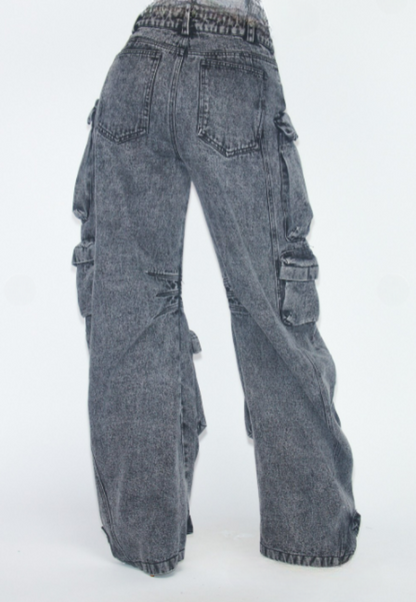 All the Smoke Oversized Cargo Jeans