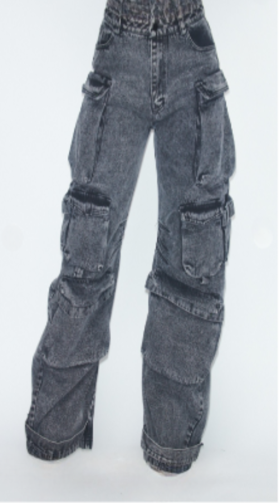 All the Smoke Oversized Cargo Jeans