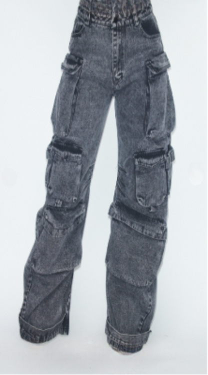 All the Smoke Oversized Cargo Jeans