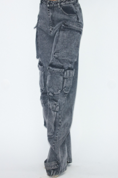 All the Smoke Oversized Cargo Jeans